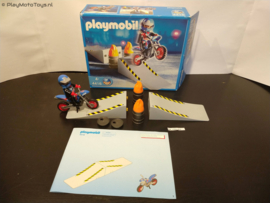 Playmobil 4416 - Crossmotor met springschans, 2ehands met doos