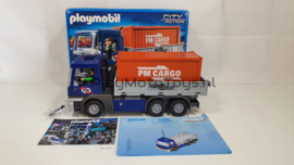 Playmobil 5255 - Cargo truck met container, 2ehands met doos
