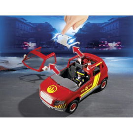 Playmobil 71375 - Brandweercommandant met dienstwagen met licht en sirene