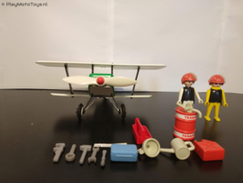 Playmobil 3246x - Biplane / dubbeldekker vliegtuig, 2ehands, custom