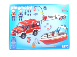 Playmobil 70054 - Brandweerauto met aanhanger en blusboot