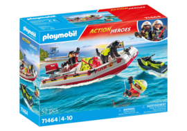 Playmobil 71464 - Brandweerboot met waterscooter