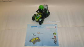 Playmobil 4427 - Zwarte Race quad met pullbackmotor, 2ehands