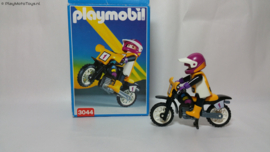 Playmobil 3044 - Motocrosser, 2ehands met doos