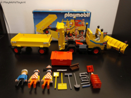 Playmobil 3454 - Sneeuwploeg  / Truck met aanhanger met doos, 2ehands (B)