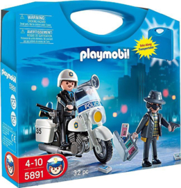 Playmobil 5891 - Meeneemkoffer Politiemotor