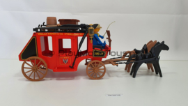 Playmobil 3245 - Western Red Stage Coach, gebruikt met doos