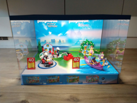 Playmobil 40 jarig jubileum grote winkel vitrine, met licht en draaiplateau ​(sets 5169 & 5456)