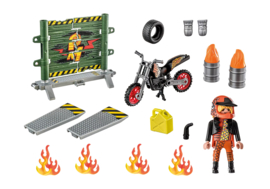 Playmobil 71256 - Starterpack Stuntshow motor met vuurmuur