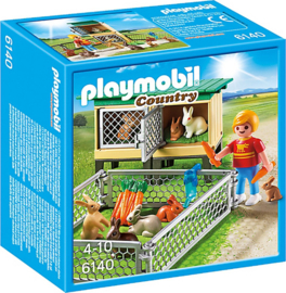 Playmobil 6140 - Hazenfamilie met hokken