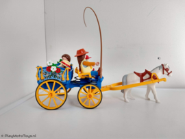 Playmobil 3117 - Familie met paard & buggy, gebruikt