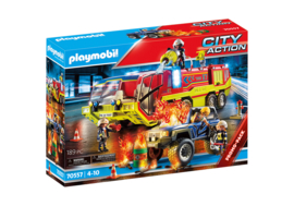 Playmobil 70557 - Promopak Brandweerwagen met licht & geluid & Jeep