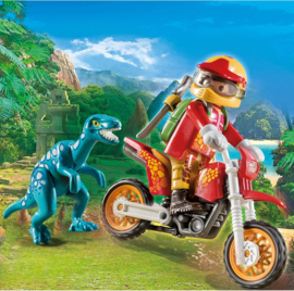 Playmobil 9431 - Motorcrosser met Raptor