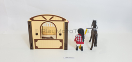 Playmobil 5112 - Arabische renpaard met paardenbox, 2ehands