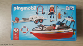 Playmobil 4823 - Brandweerboot met aanhanger MISB