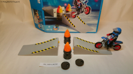 Playmobil 4416 - Crossmotor met springschans, 2ehands met doos