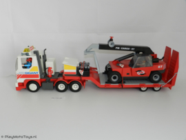 Playmobil 3935 Gigant Dieplader / Truck + 5256 Containerheftruck SET
