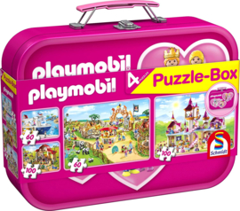 Schmidt 56498 - Playmobil Puzzel koffer Roze