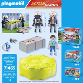 Playmobil 71465 - Brandweerlieden met luchtkussen