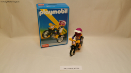 Playmobil 3044 - Motocrosser, 2ehands met doos