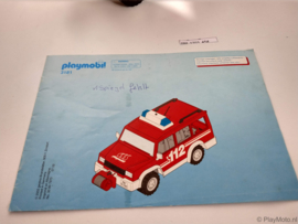 Playmobil 3181 - Brandweer Commandant met jeep, 2ehands