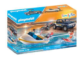 Playmobil 70534 - Pick-Up met speedboot avontuur, USA Exclusive