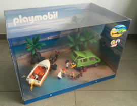 Playmobil 4144 - Familieauto met boottrailer // GROTE Display