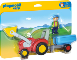 1.2.3. Playmobil 6964 - Boer met tractor en aanhangwagen