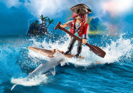 Playmobil 70598 - Special Plus Piraat met vlot en hamerhaai