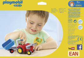 1.2.3. Playmobil 6964 - Boer met tractor en aanhangwagen