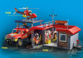 Playmobil 71194 - Brandweer Pickup bluswagen