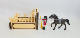 Playmobil 5112 - Arabische renpaard met paardenbox, 2ehands