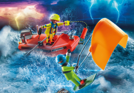 Playmobil 70144 - Kitesurfer redding met speedboot