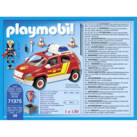 Playmobil 71375 - Brandweercommandant met dienstwagen met licht en sirene
