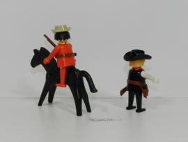 Playmobil 3581 - Sherrif met Cowboy te paard,  2ehands