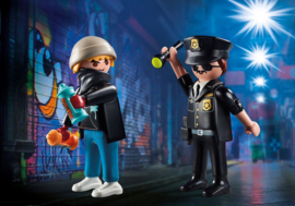 Playmobil 70822 - DuoPack Politieagent en graffiti spuiter