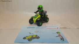 Playmobil 4427 - Zwarte Race quad met pullbackmotor, 2ehands