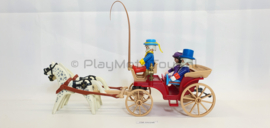 Playmobil 5600 - Paardenkoets met Victoriaanse dame, butler en koetsier. 2ehands.