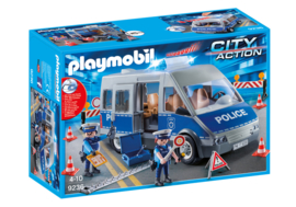 Playmobil 9236 - Politie interventiewagen met wegversperring met zwaailichten & sirene
