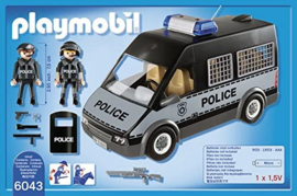 Playmobil 6043 - Politie Mobiele eenheid bus met zwaailichten & sirene