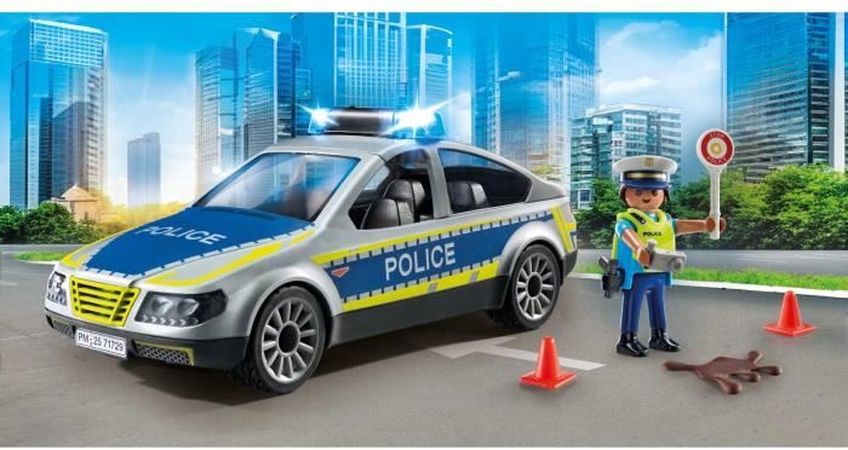 Playmobil 71729 - Politieauto met zwaailichten en sirene
