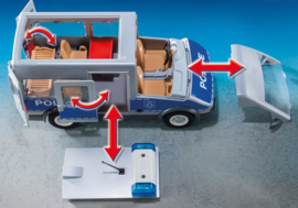 Playmobil 9236 - Politie interventiewagen met wegversperring met zwaailichten & sirene