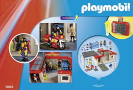 Playmobil 5663 - Meeneem Brandweer kazerne met brandweermotor