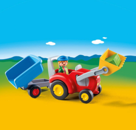 1.2.3. Playmobil 6964 - Boer met tractor en aanhangwagen