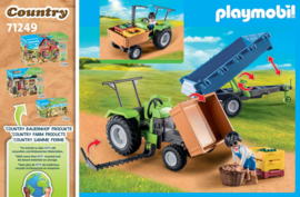 Playmobil 71249 - Tractor met aanhanger