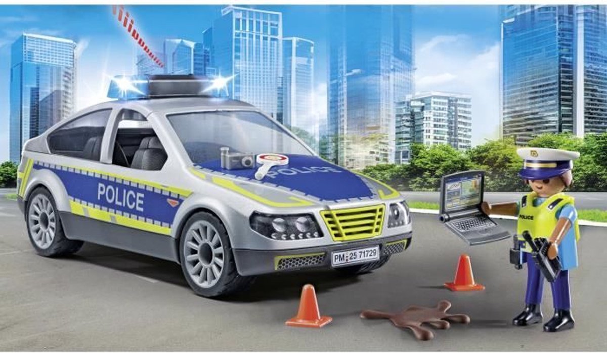 Playmobil 71729 - Politieauto met zwaailichten en sirene