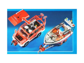 Playmobil 70054 - Brandweerauto met aanhanger en blusboot