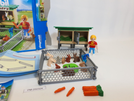 Playmobil 6140 - Hazenfamilie met hokken, 2ehands