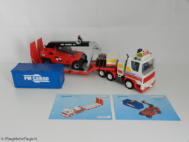 Playmobil 3935 Gigant Dieplader / Truck + 5256 Containerheftruck SET