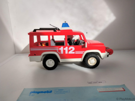 Playmobil 3181 - Brandweer Commandant met jeep, 2ehands